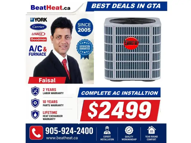 High efficiency Air conditioner with installation from $2399