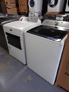 Maytag '27' White Top Load Commercial Washer / Dryer Set on Sale