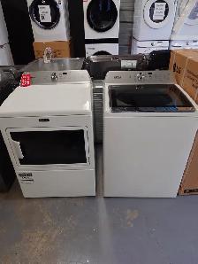 Maytag '27' White Top Load Commercial Washer / Dryer Set on Sale - Photo 10