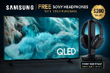 Samsung 50' QLED 4K Smart TV (2025)   FREE Sony WH-RF400 Wireles