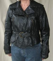 Manteau de cuir pour moto