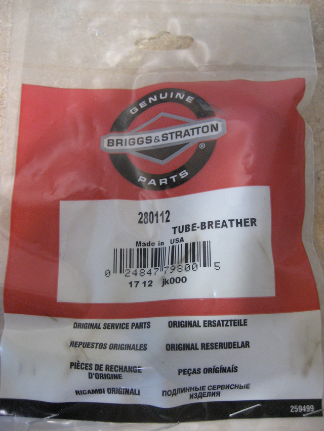Briggs breather tube 280112