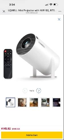 Brand New LQWELL Mini Projector with 5G WIFI Special $39 - Photo 5