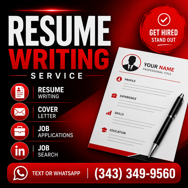 RESUME WRITING SERVICE, APPLICATIONS, COVER LETTER, JOB SEARCH