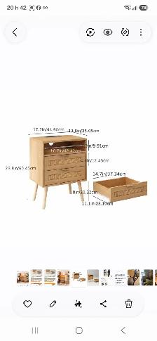 Table de chevet neuve et assemblée.