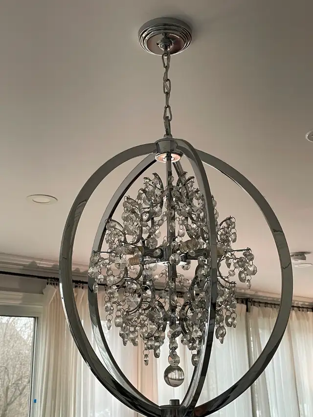 OVE Decors 5 Lights LED Chrome Chandelier