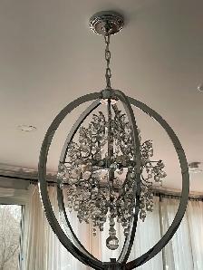 OVE Decors 5 Lights LED Chrome Chandelier