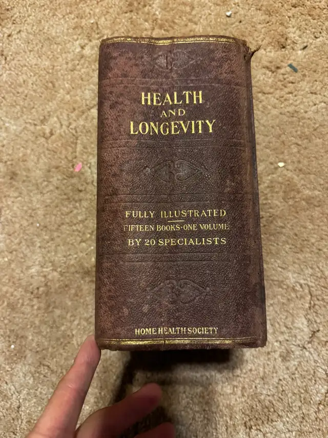 Antique Book - Health & Longevity 1909