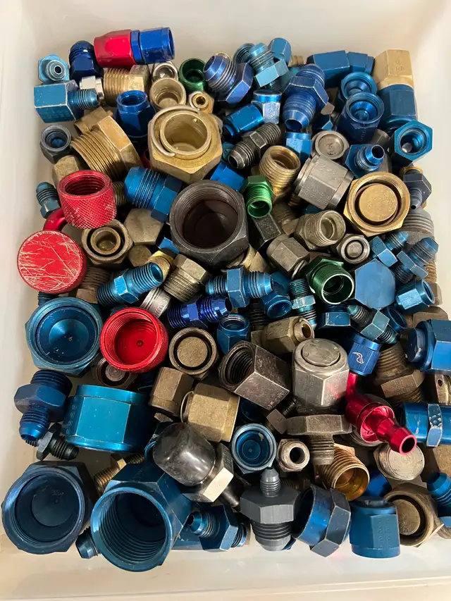 Bins of AN and other fittings