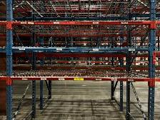 Used 8’ long x 2" thick RediRack beam with light duty mesh decks - Photo 2