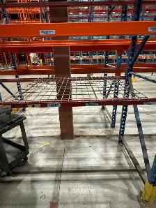 Used 8’ long x 2" thick RediRack beam with light duty mesh decks - Photo 3