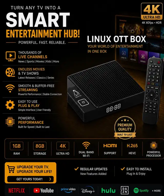OTT Square Linux set top box