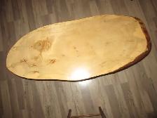 HARD ROCK MAPLE LIVE EDGE TABLE HEAVY CAST IRON BASE - Photo 3
