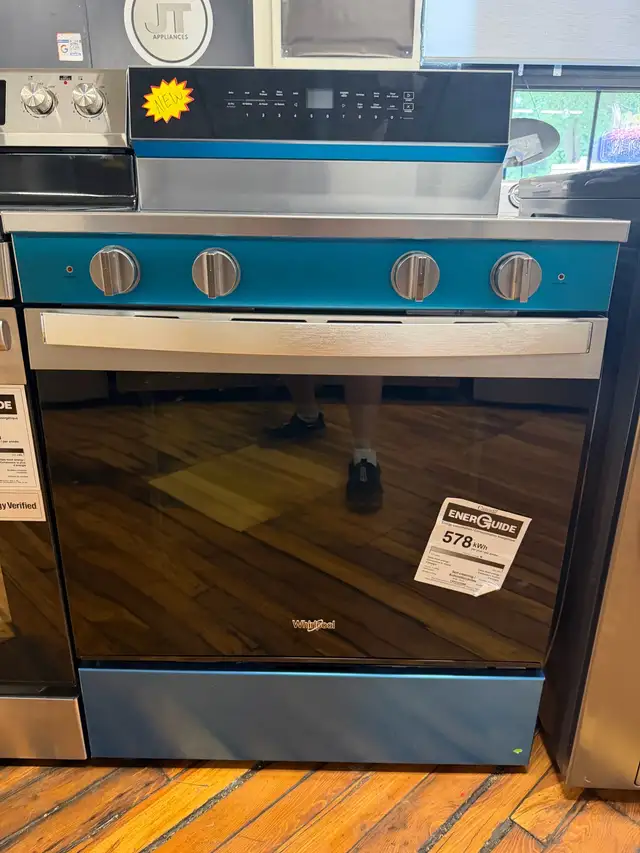 Whirlpool stainless steel open box new stove