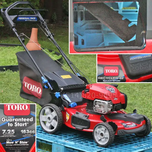 Tondeuse à gazon Toro Recycler 22' autopropulsée autotractée sac