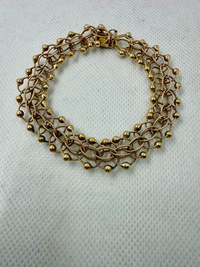 Vintage 10K Gold Women's Charm Bracelet~7 1/2'