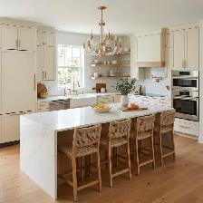 LED mirrors kitchen cabinets Island quartz countertops - Photo 4