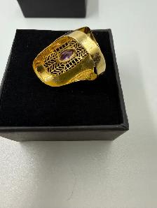Women's Large 14K Gold Ring with Pink Topaz~Size 9 - Photo 3