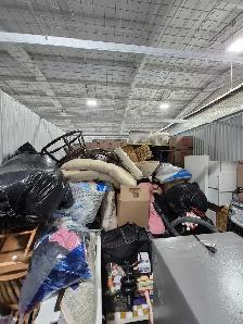 entire home packed in a storage unit
