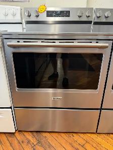 Maytag open box new stainless steel glass top stove
