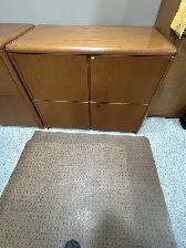 SOLID OAK 2 DRAWER LATERAL FILING CABINET