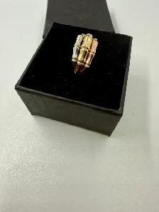 Women's Tri-Colour 14K Gold Ring~Size 7 - Photo 2