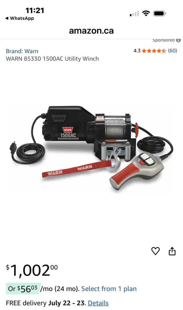 Utility Winch Brand New in Box!