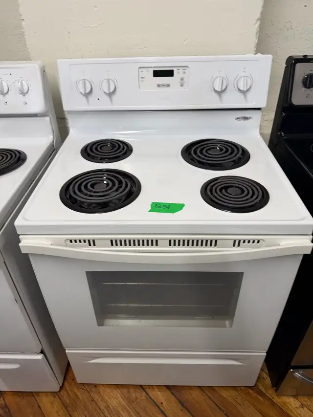 White coil top stoves