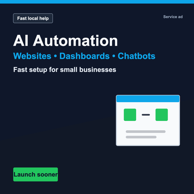 AI Automation, Websites, Dashboards & Chatbots - Fast