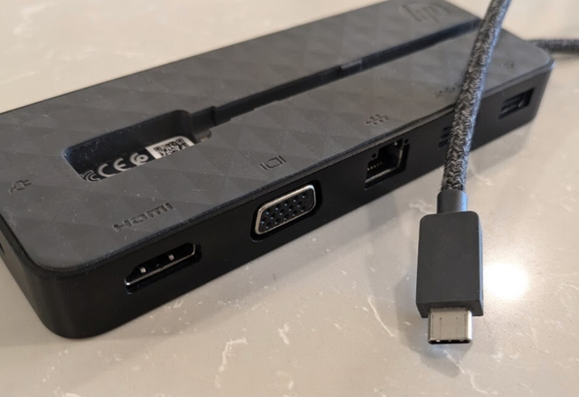 HP Docking Station - 4.5 mm and USB C Dock Multiport Adapter G2