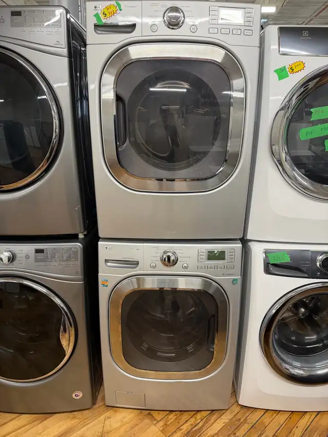 LG grey washer dryer set