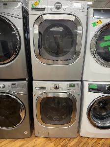 LG grey washer dryer set