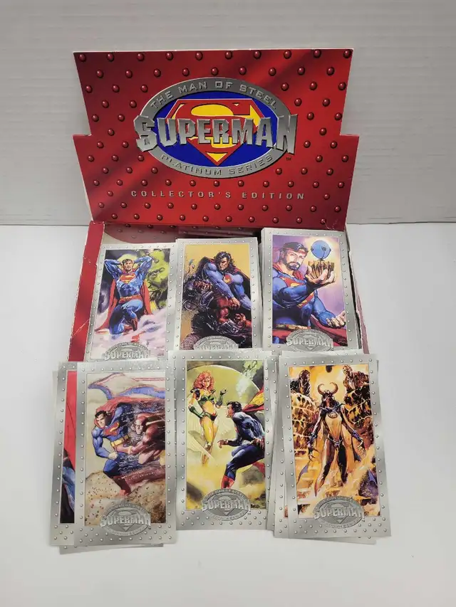 1995 DC Superman Skybox Man of Steel Platinum Series Cards