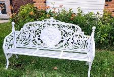 Banc de jardin antique  tres tres lourd victorien  trestres gran