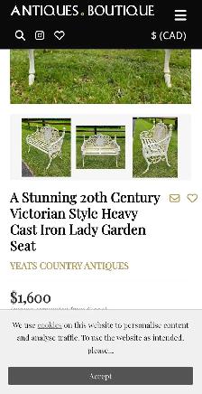 Banc de jardin antique  tres tres lourd victorien  trestres gran - Photo 6