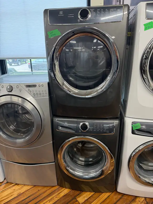 Electrolux stainless steel washer dryer set