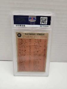 Topps 1962 National League Strikeout Leaders MLB card PSA 7 - Photo 2