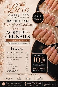 Luxe Nails YYC Acrylic or Gel Nail Services