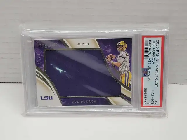 Joe Burrow LSU Immaculate Panini 2020 PSA 8