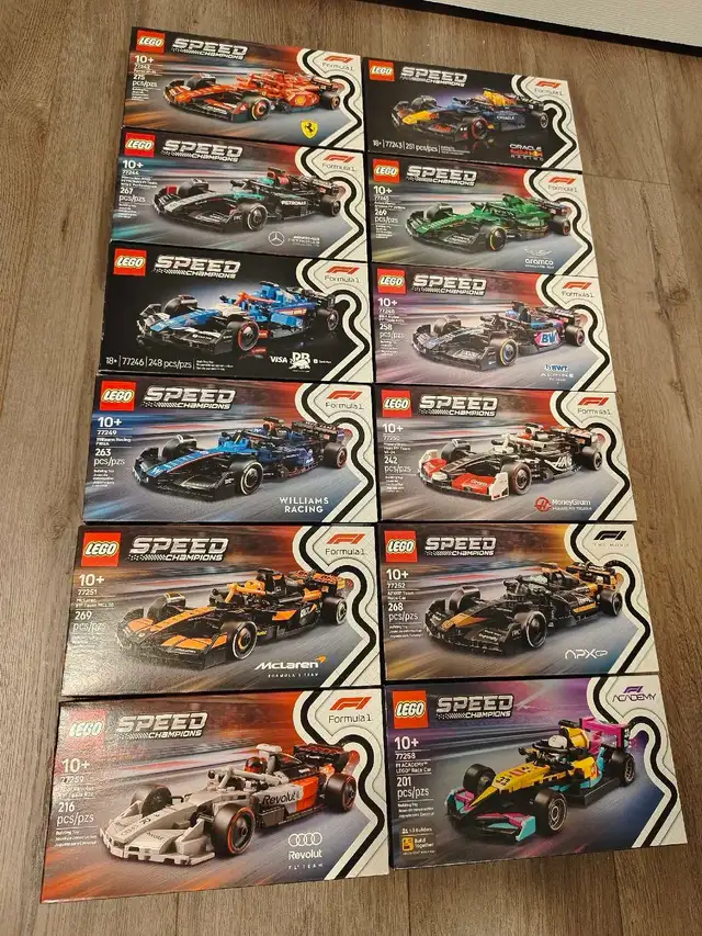 BNIB LEGO F1 Speed Champions Sets - 12 sets