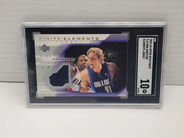 Dirk Nowitzki 2003 Upperdeck Jersey Card SGC 10