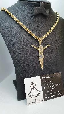 10 yellow gold chain & pendant #430_7 - Photo 2