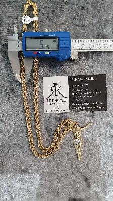 10 yellow gold chain & pendant #430_7 - Photo 7