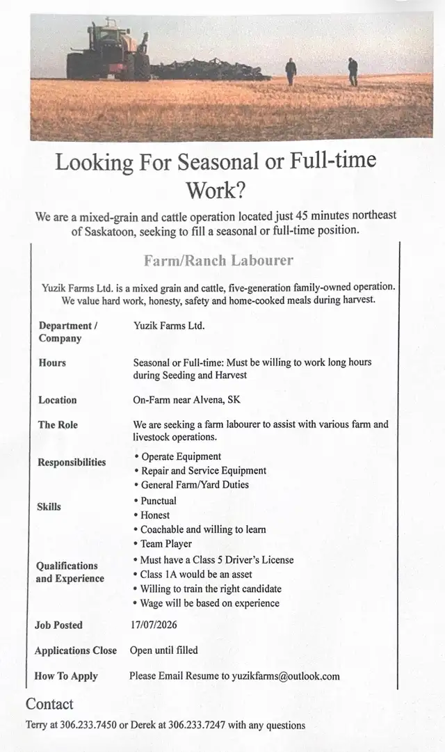 Farm Labour Wanted