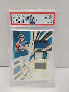 Trevor Lawrence 2021 Immaculate Jersey Rookie Card PSA 8