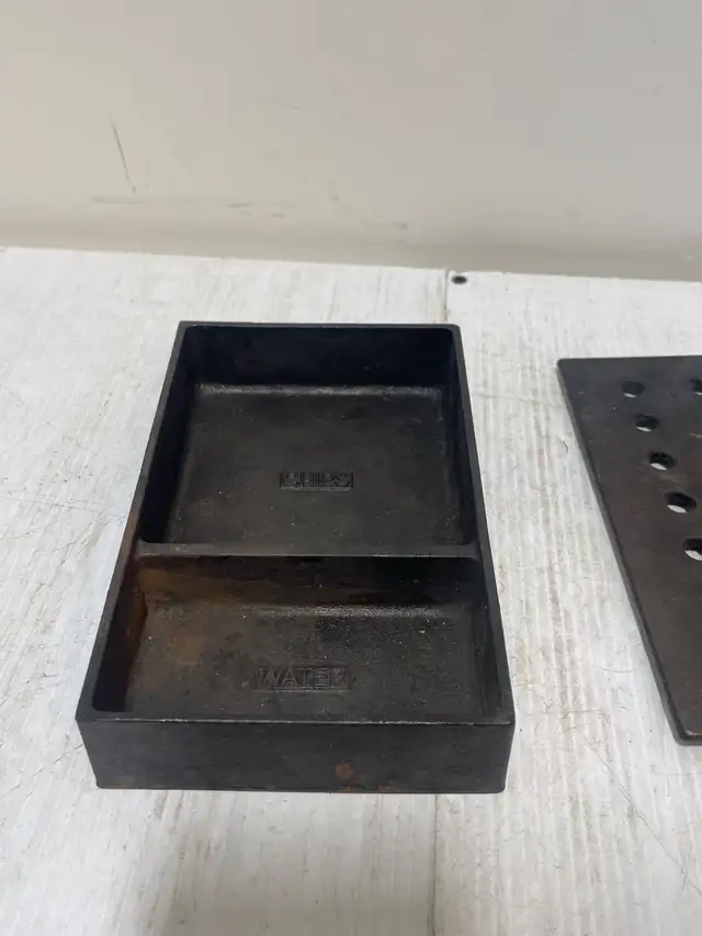 Cast Iron Chip and Water Holder