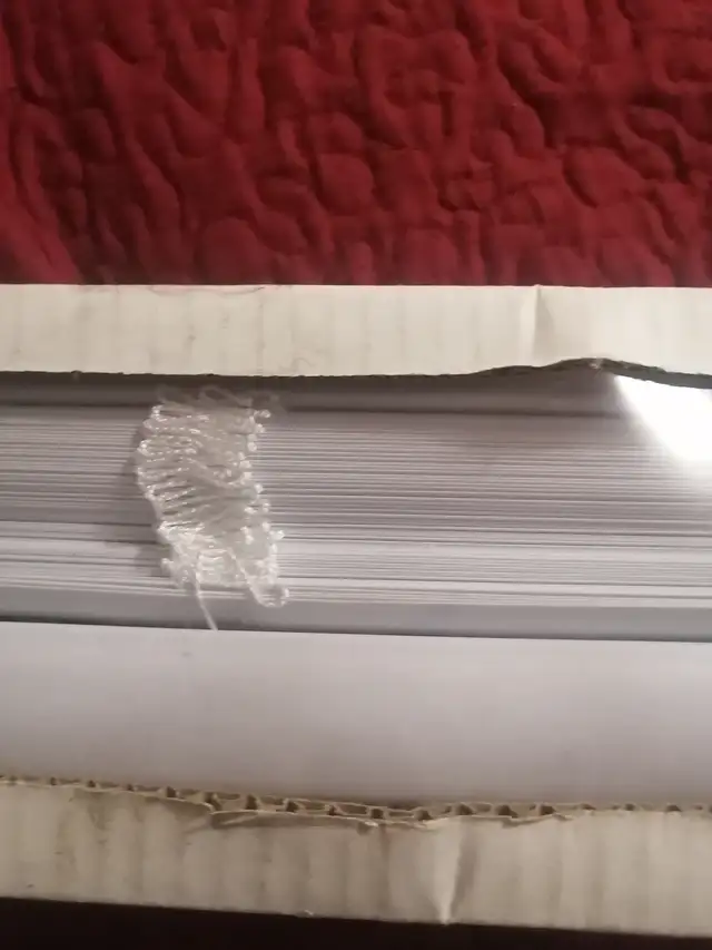 Two white blinds