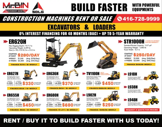 Construction Equipment Rental & Sale