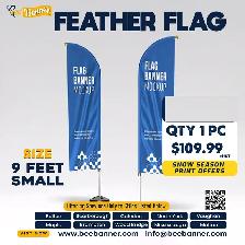 Feather Flags – 9 Feet (Small, Single Sided)