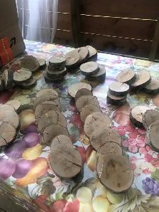 Plus de 100 rondelles de bois 3po à 5$ chacune - Photo 2